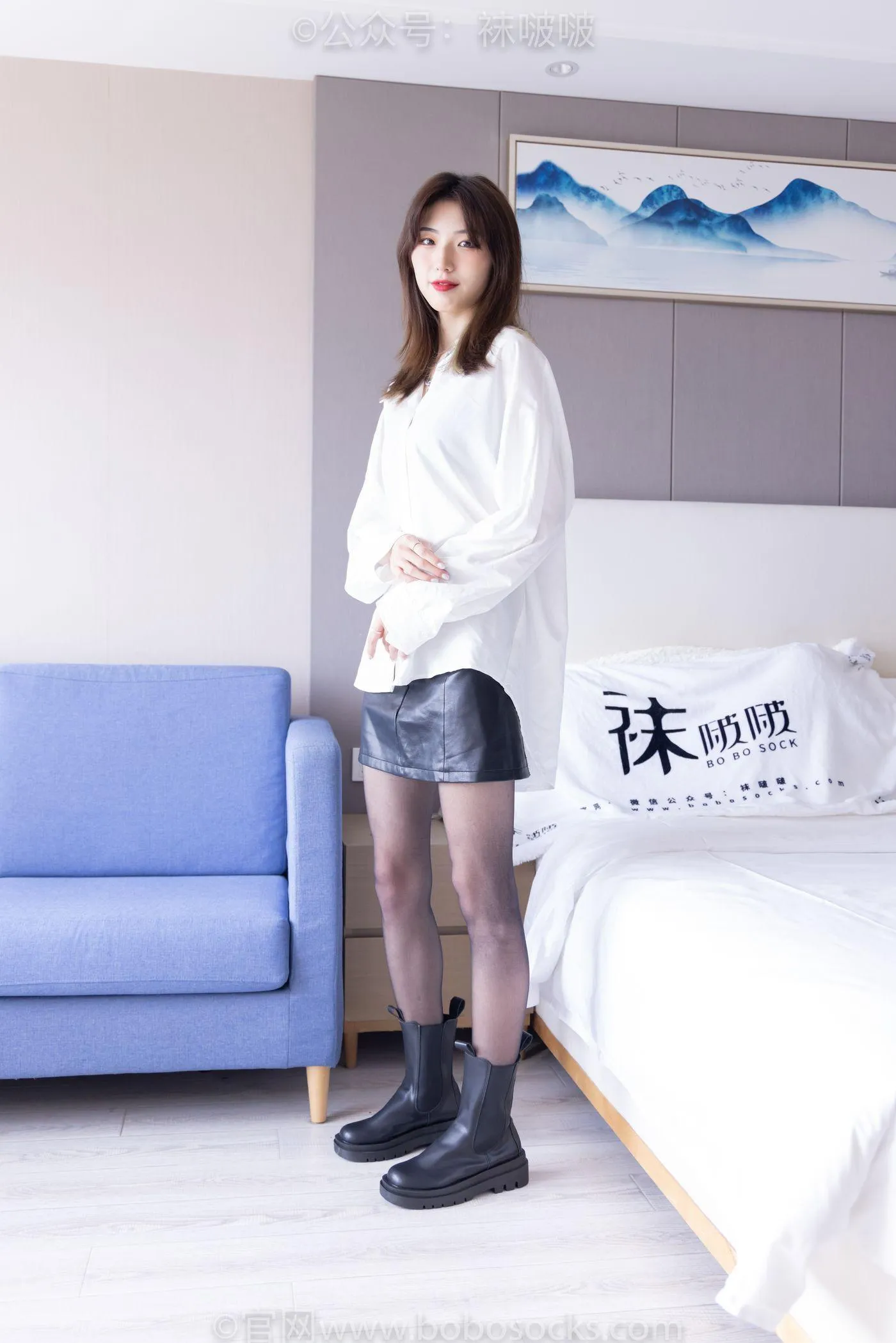 [BoBoSocks袜啵啵]NO.046 枫枫-短靴、黑丝 [135P]插图6